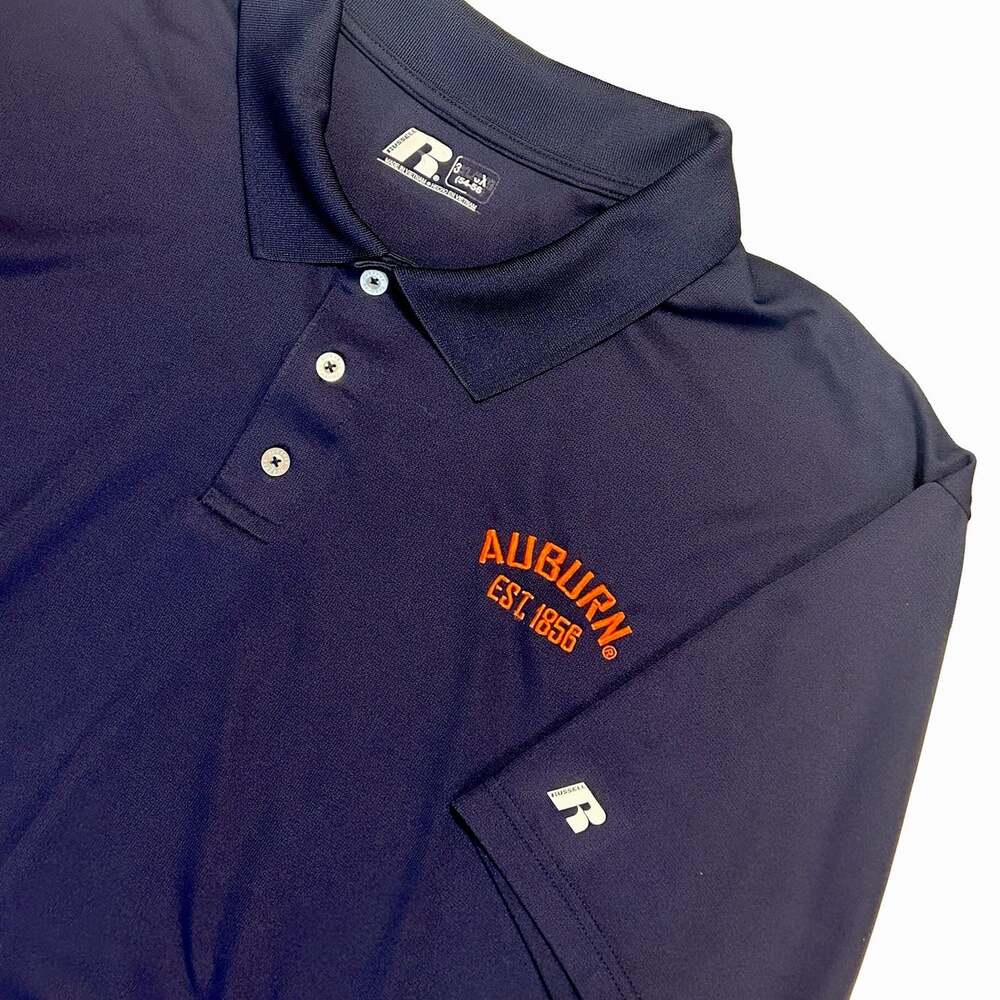 Russell Athletics Auburn Tigers Golf Polo Men 3XL Performance Navy